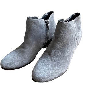 Sam Edelman “Petty” style gray suede booties NWOT, size 7.5.  Ankle zip.